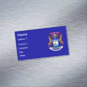 ミシガン州旗の付いた名刺マグネット マグネット名刺 (インサイチュ)