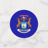 ミシガン州旗を持つテーブル紙吹雪 コンフェッティ (スモール正面)