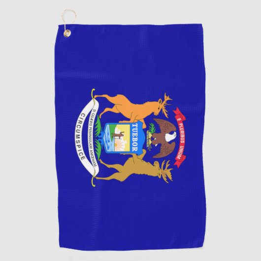 ミシガン州旗ゴルフタオル ゴルフタオル (正面)