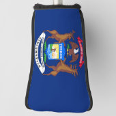 ミシガン州旗ゴルフヘッドカバー ゴルフヘッドカバー (回転90)