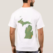 ミシガン州旗シティTシャツ Tシャツ (裏面)