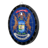 ミシガン州旗ダートボード&ミシガン/米国ゲームボード ダーツボード (正面右)