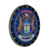 ミシガン州旗ダートボード&ミシガン/米国ゲームボード ダーツボード (正面左)