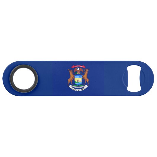 ミシガン州旗デザイン スピード栓抜き (正面(横))