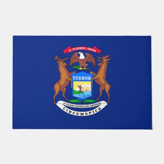 ミシガン州旗デザイン ドアマット (正面)