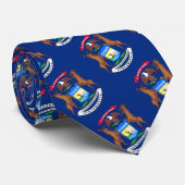 ミシガン州旗ビジネス、米国ファッション、ミシガン州旗 ネクタイ (ロール)