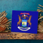 ミシガン州旗プラーク フォトプラーク (側面)