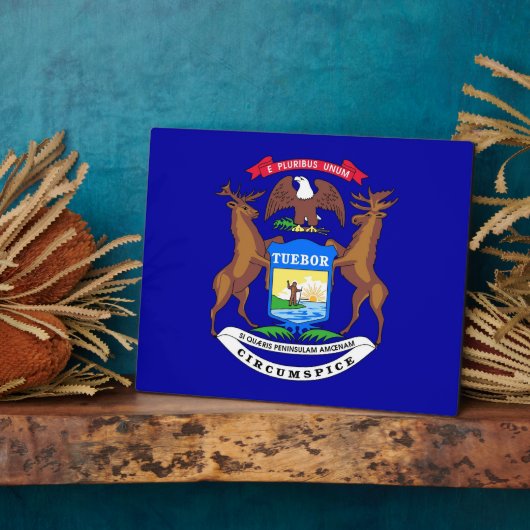 ミシガン州旗プラーク フォトプラーク (側面)