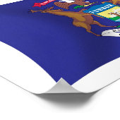 ミシガン州旗ポスタープリント ポスター (角)