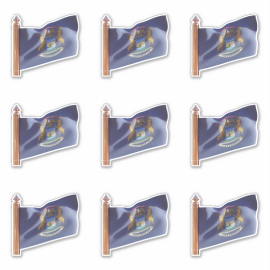 ミシガン州旗州 シール (正面)