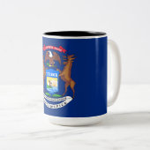 ミシガン州旗州 ツートーンマグカップ (正面右)