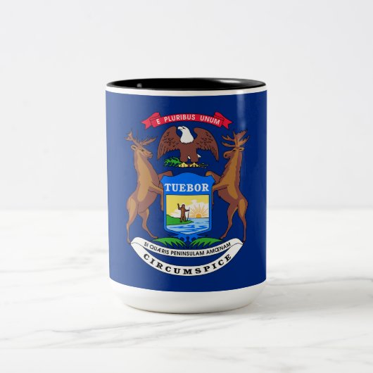 ミシガン州旗州 ツートーンマグカップ (中央)