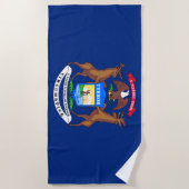 ミシガン州旗州 ビーチタオル (正面)