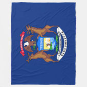 ミシガン州旗州 フリースブランケット (正面)