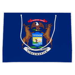 ミシガン州旗州 ラージペーパーバッグ