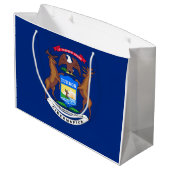 ミシガン州旗州 ラージペーパーバッグ (裏面アングル)