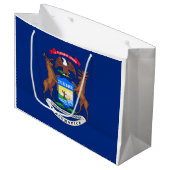 ミシガン州旗州 ラージペーパーバッグ (正面アングル)