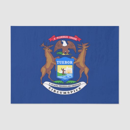 ミシガン州旗州 薄葉紙 (正面)