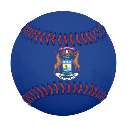 ミシガン州旗州 野球ボール (正面)