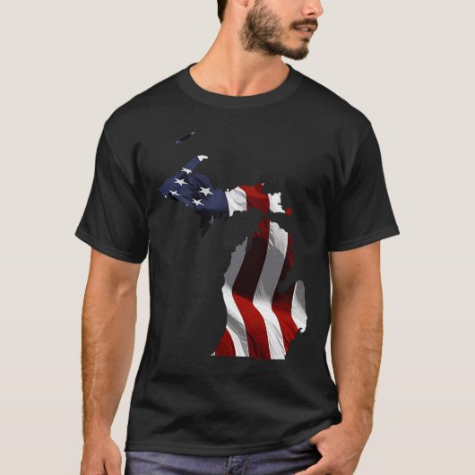 ミシガン州旗州 Tシャツ (正面)
