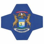 ミシガン州旗 サッカーボール (フラット)