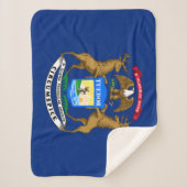 ミシガン州旗 シェルパブランケット (正面)