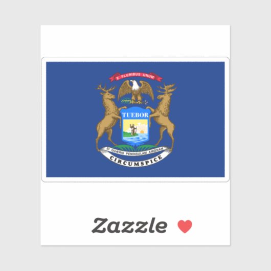 ミシガン州旗 シール (シート)