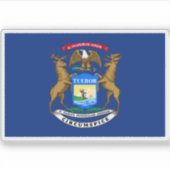 ミシガン州旗 シール (正面)