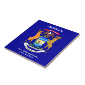 ミシガン州旗 タイル (側面)