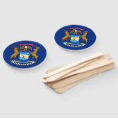 ミシガン州旗 ハンドファン (組立なし)