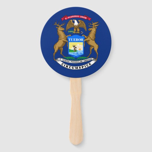 ミシガン州旗 ハンドファン (正面)