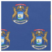 ミシガン州旗 ファブリック (クローズアップ)