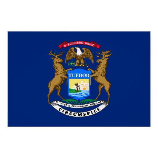 ミシガン州旗 ポスター (正面)