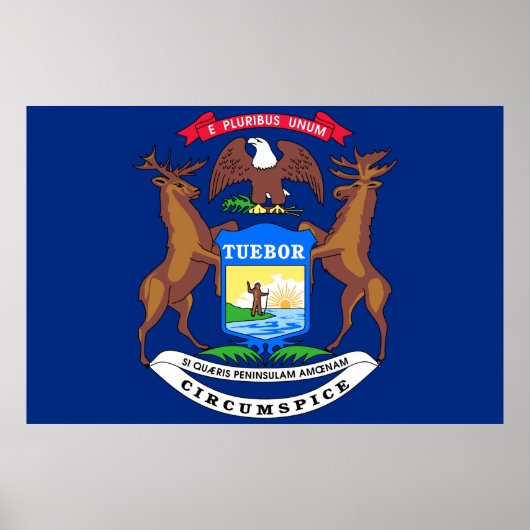 ミシガン州旗 ポスター (正面)