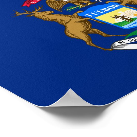 ミシガン州旗 ポスター (角)