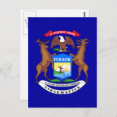 ミシガン州旗 ポストカード (正面/裏面)