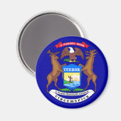 ミシガン州旗 マグネット (正面/裏面)