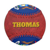 ミシガン州旗，モノグラム，ミシガン州/野球ボール 野球ボール (正面)