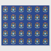 ミシガン州旗 ラッピングペーパー (フラット)