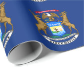 ミシガン州旗 ラッピングペーパー (ロールコーナー)