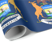 ミシガン州旗 ラッピングペーパー (ロールコーナー)