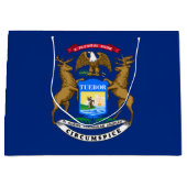 ミシガン州旗 ラージペーパーバッグ (正面)