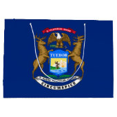 ミシガン州旗 ラージペーパーバッグ (裏面)