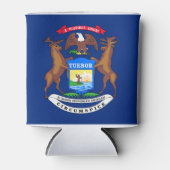 ミシガン州旗 缶クーラー (正面)