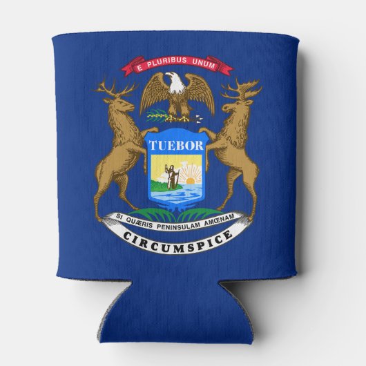 ミシガン州旗 缶クーラー (裏面)