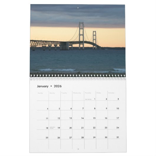 ミシガン州景色の2008のカレンダー カレンダー (1月 2026)