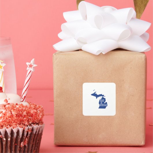 ミシガン州産の青いミチランダー スクエアシール (パーティー)