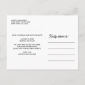 ミシガン州目的地の結婚式の任意の色 案内ポストカード (裏面)