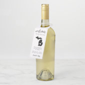 ミシガン州結婚の歓迎のお願い ボトルネックタグ (アングル)