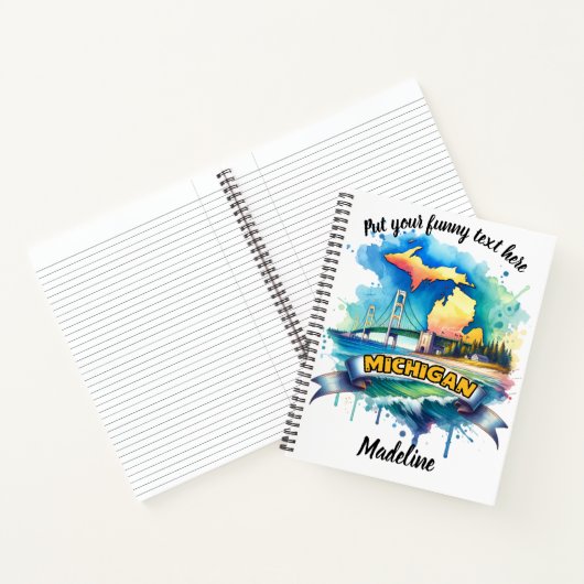 ミシガン州美しいの水色 ノートブック (内部)
